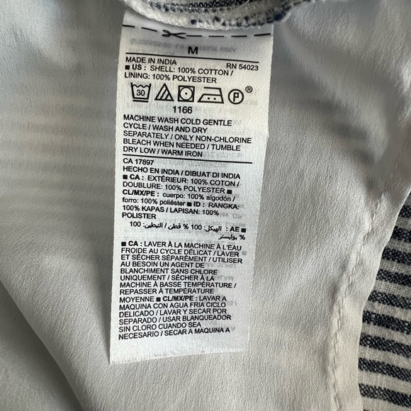 Old Navy Black and White Striped Cotton Dress - Picture 10 of 11